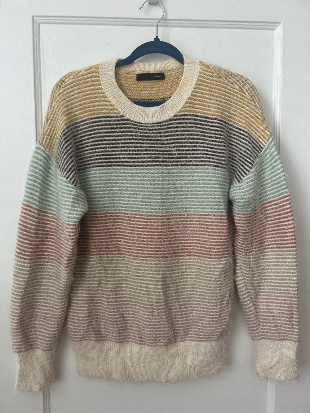 Striped Pastel Crewneck Sweater - Multicolor
